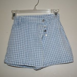 Girls Jean plaid skort